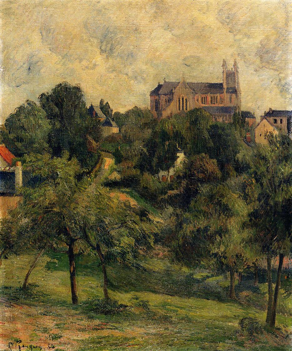 Notre Dame des Agnes, Rouen - Paul Gauguin Painting